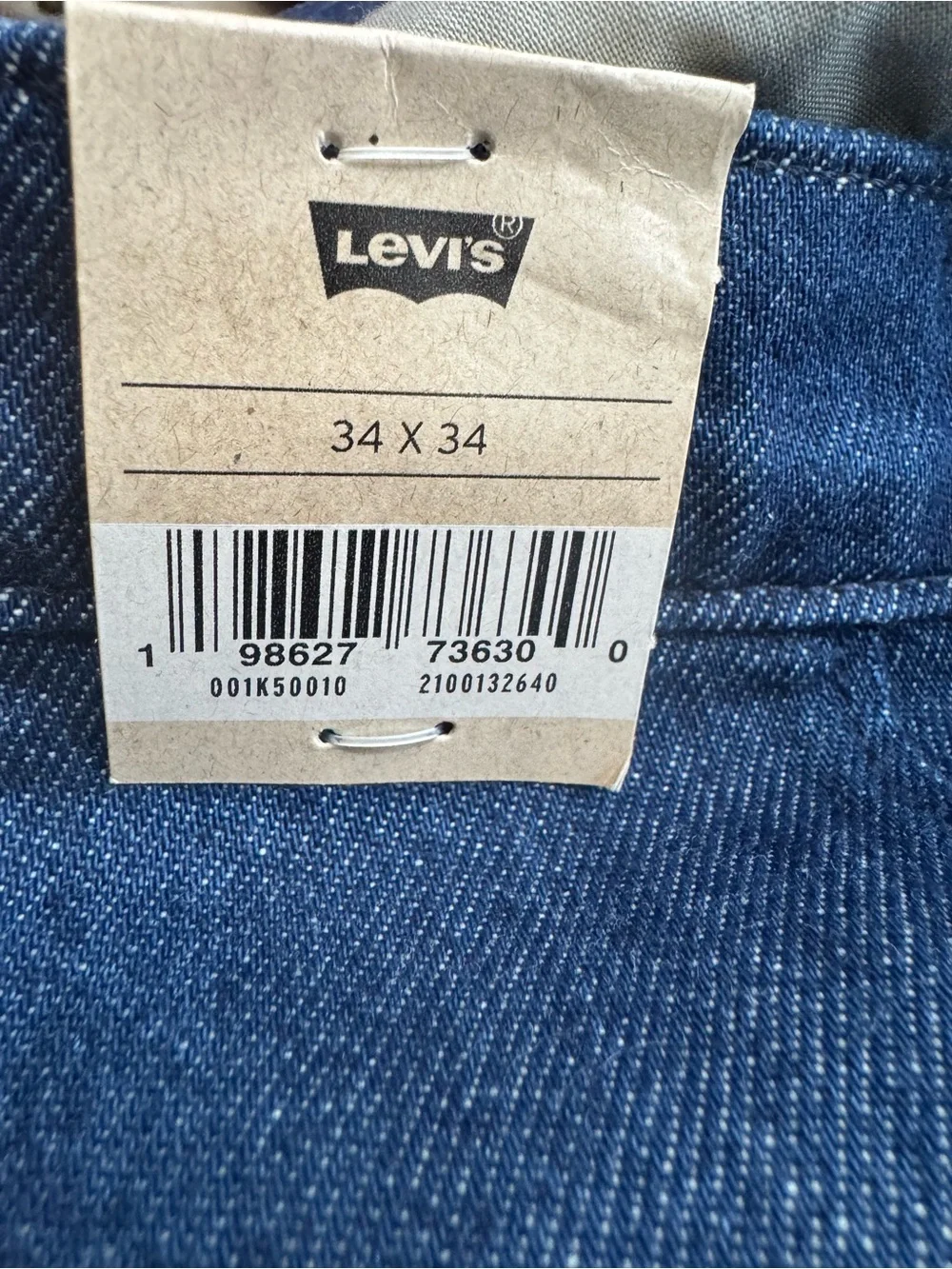Levi's XX Chino Relaxed Straight Leg Fit Men's 100% Cotton Dark Blue Jeans 34x34